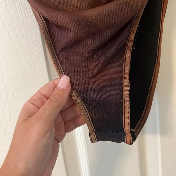 Tie Dye Cowl Neck Sleeveless Ruched Mesh Skinny Bodysuit Tank - Picture 12 of 13